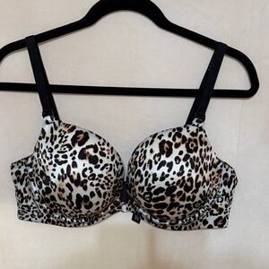 NWOT Victoria's Secret Leopard Print Push-Up Bra - Black & Brown